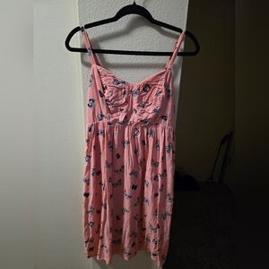 Torrid Coral Dress with Butterfly Pattern